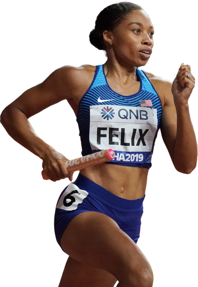 Allyson Felix Transparent Png (maroon, black)