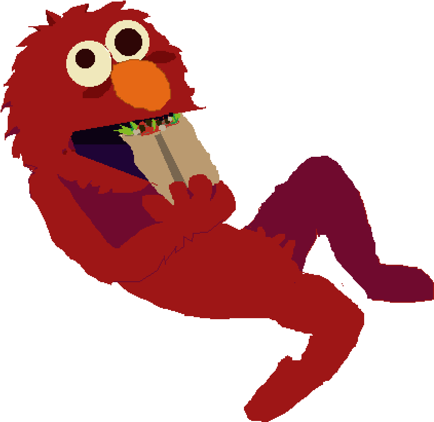 Elmo Background Isolated Png (black, chocolate, gray, maroon)