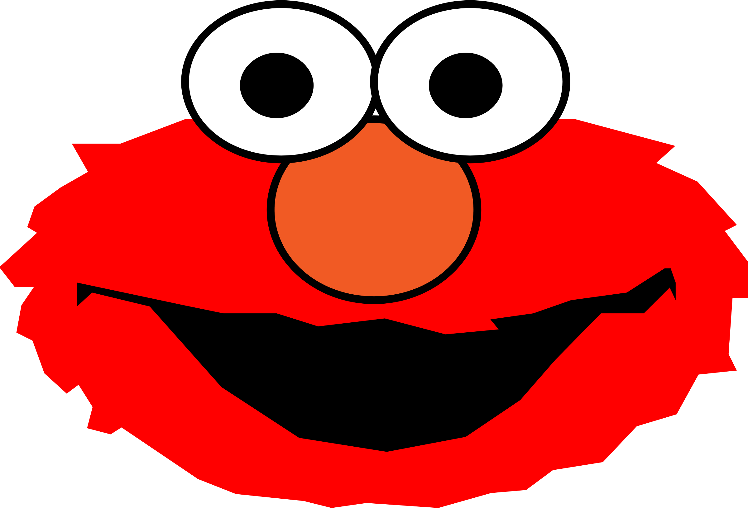 Elmo Transparent Background (gray, chocolate, white, red, black)