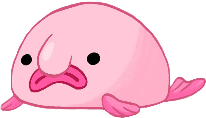 Blob Fish Png Image (pink, black)