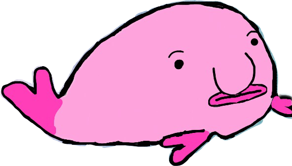 Blob Fish Png Isolated File (pink, violet, black, plum)