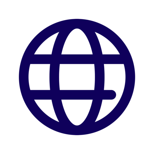 Globe International Language Free Png Icon Download (navy, black)