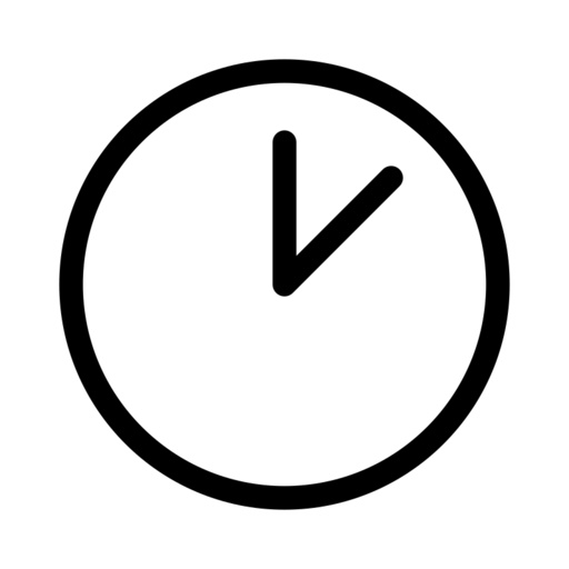 Clock 0100 Free Png Icon (white, lavender, black, gray)