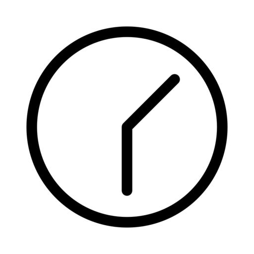 Clock 0130 Free Png Icon Download (white, lavender, black, gray)