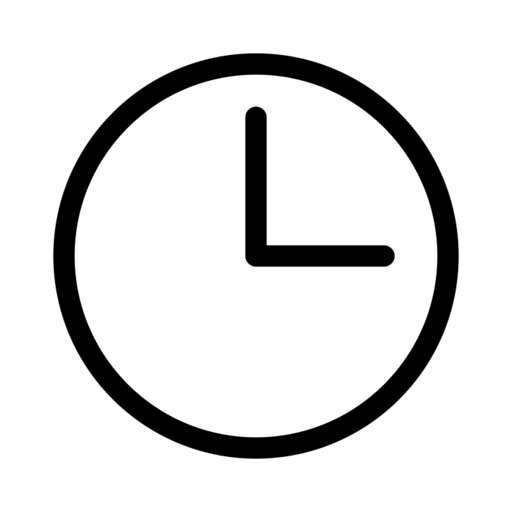 Clock 0300 Free Png Icon Download (white, lavender, black, gray)