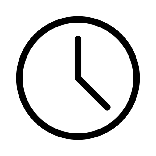 Clock 0500 Free Png Icon (white, lavender, black, gray)