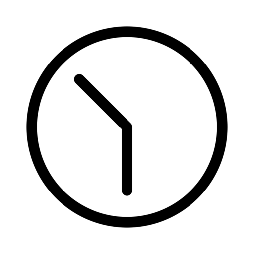 Clock 1130 Free Png Icon Download (white, lavender, black, gray)