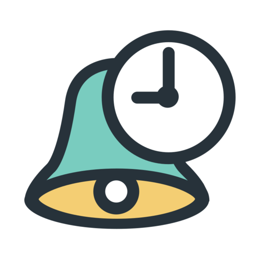 Clock Alarm Free Png Icon (silver, white, salmon, black)