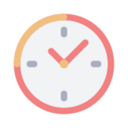 Clock Icon Free Png Icon Download (lavender, salmon, black, white)