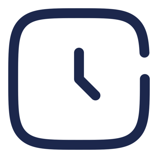 Clock Square Free Png Icon Download (navy, black)