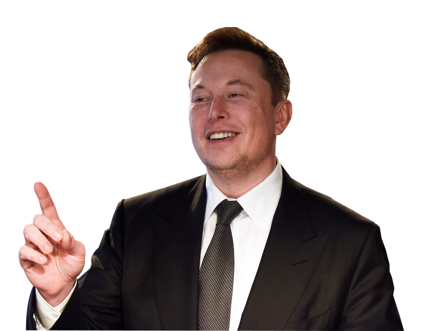 Elon Musk Png File (black, white)