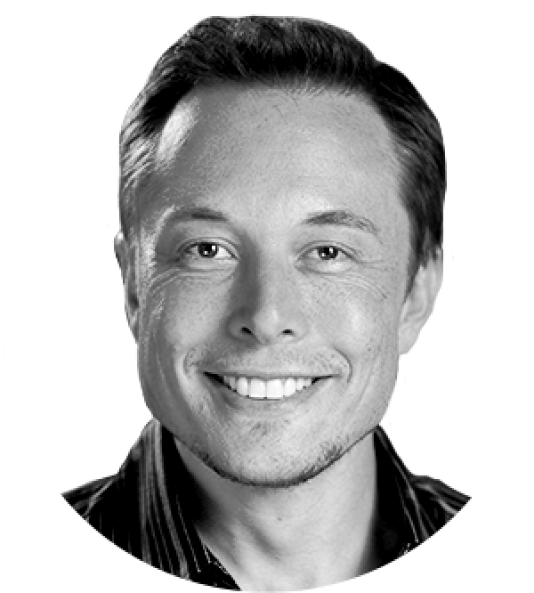 Elon Musk Png Image (black, silver, white)