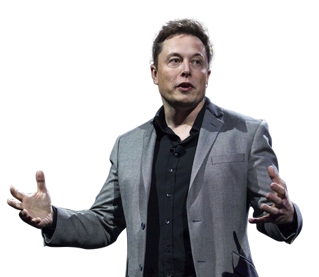 Elon Musk Png Isolated File (black)