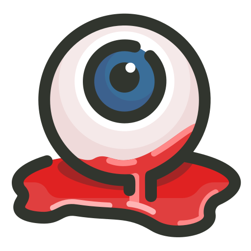 Bloody Eyeball Halloween Scary Free Transparent Png Icon Download (white, beige, red, black, chocolate)