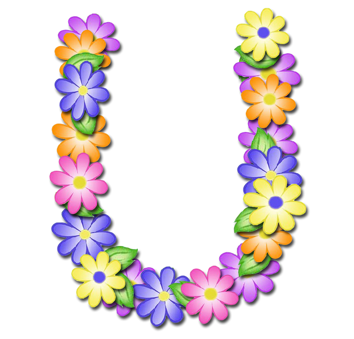 Floral Alphabet Transparent Images Png (black)