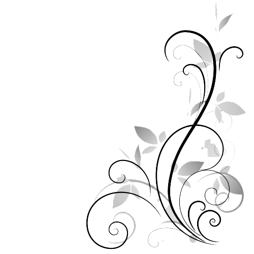 Floral Decoration Png Image (black)