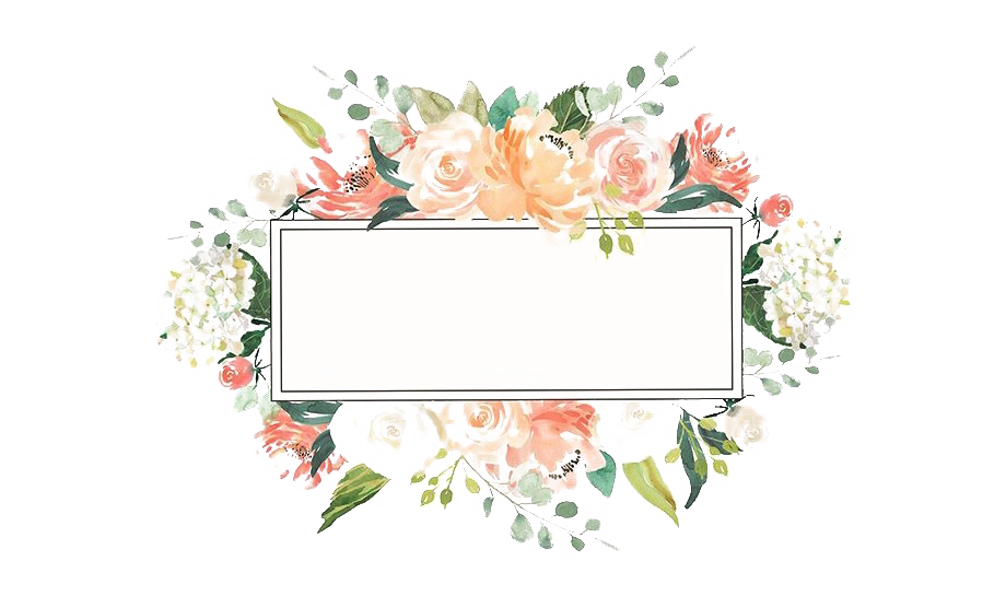 Floral Frame Png Clipart (beige, white)