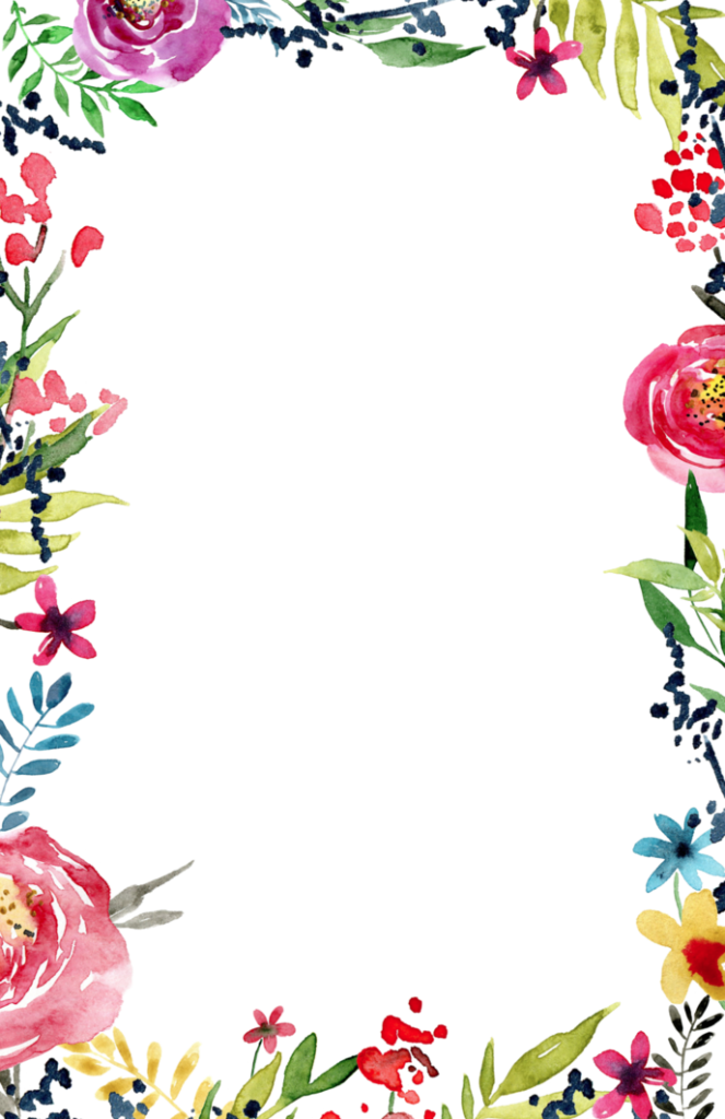 Floral Frame Png High Quality Image (black)