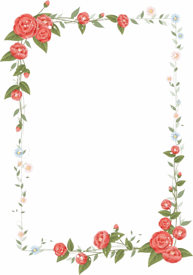 Floral Frame Png Pic (white)