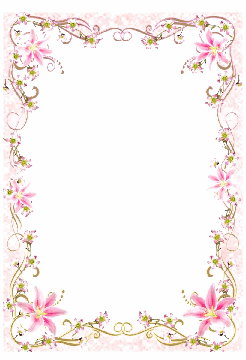 Floral Frame Png (white)