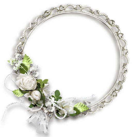 Floral Round Frame Png Transparent Picture (black, gray)