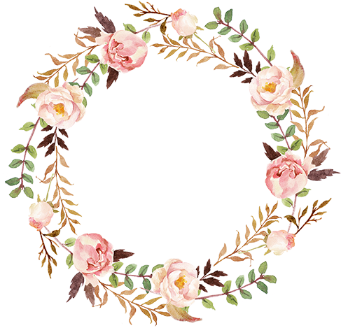 Floral Wreath Png Hd Isolated (black)