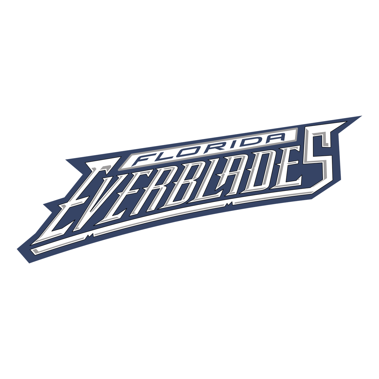 Florida Everblades Png (indigo, black, white)