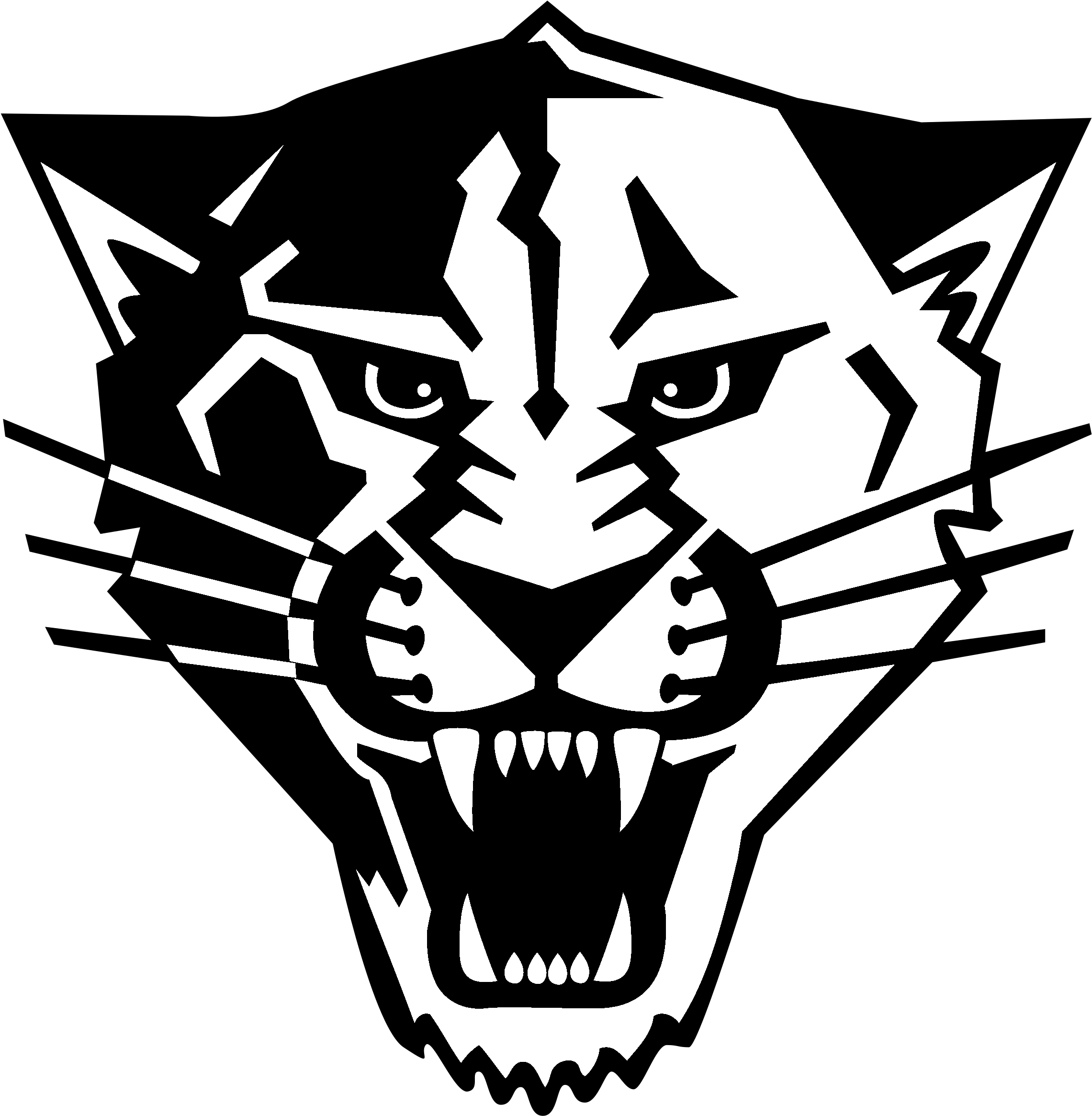 Florida Panthers Png File (black, white)