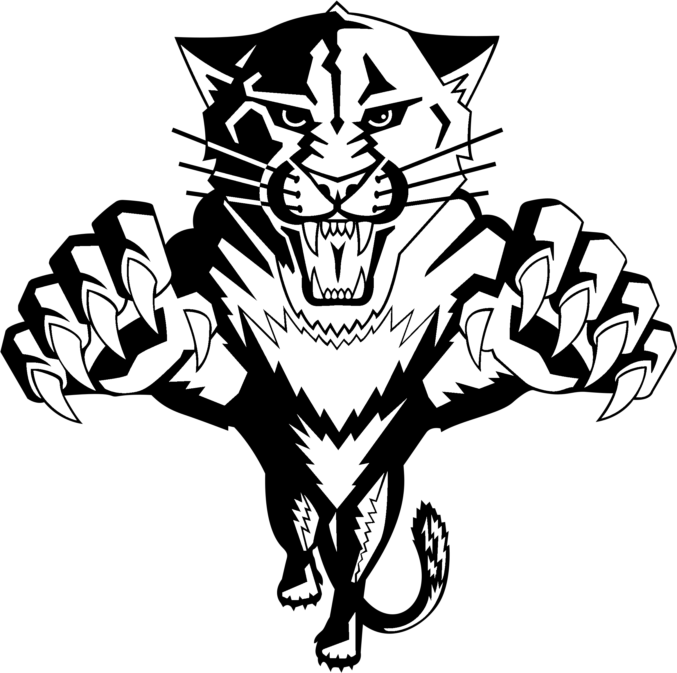 Florida Panthers Png Photo (black, white)