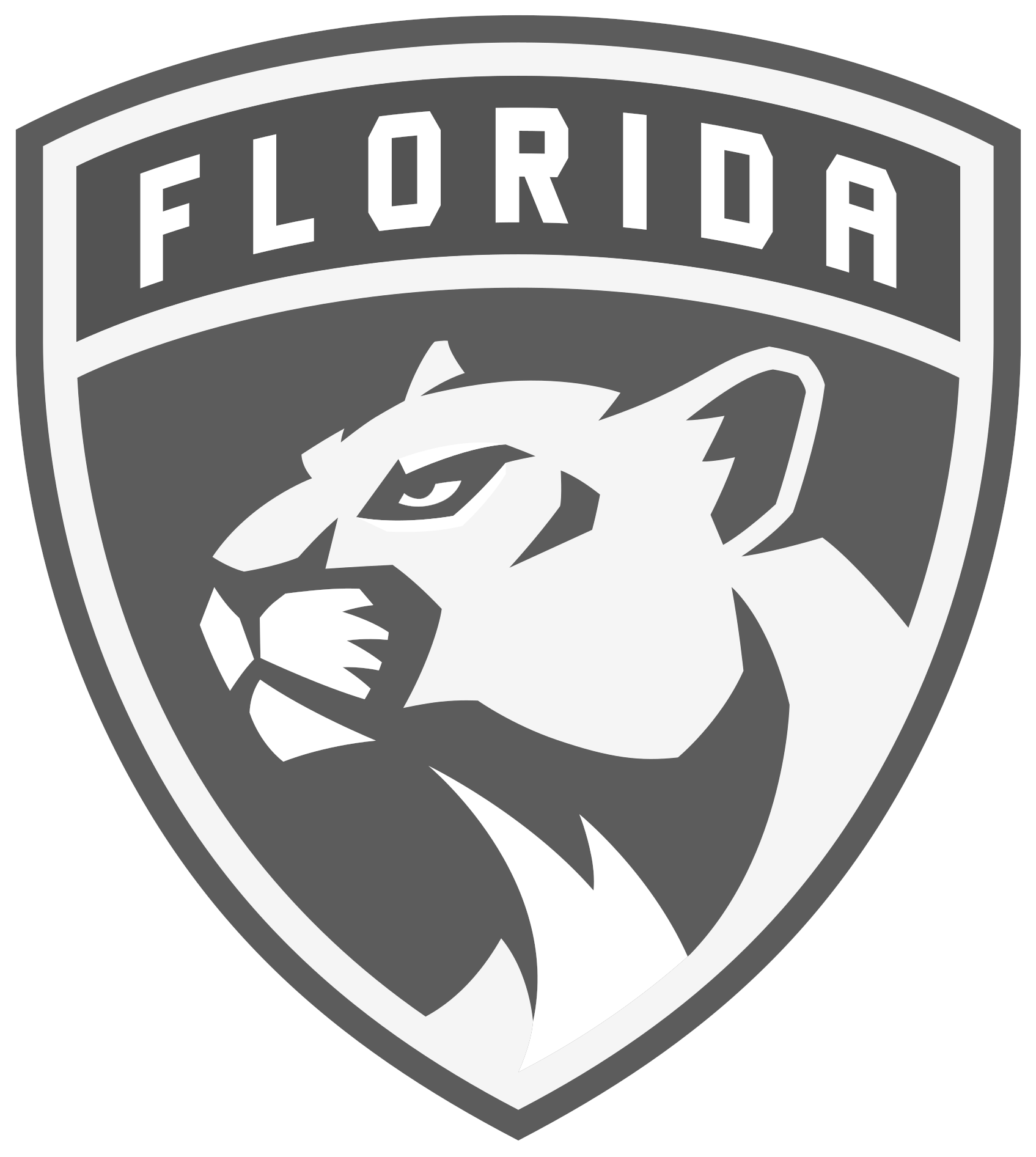 Florida Panthers Png Pic (black, gray, white)