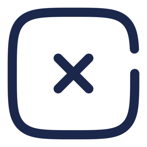 Close Square Free Png Icon (navy, black)