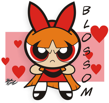 Blossom Powerpuff Girls Png Download Image (salmon, red, chocolate, black, white)