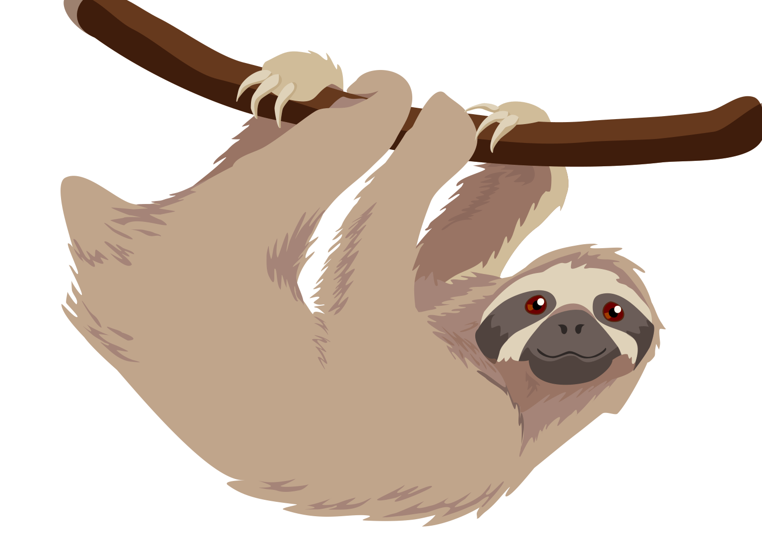 Sloth Png Isolated File (black, silver, gray)