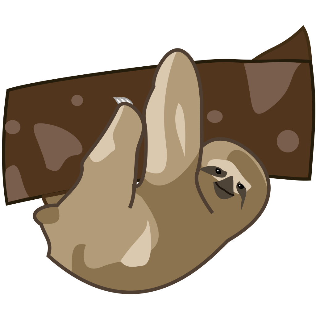 Sloth Png Photos (black, silver, maroon, gray)