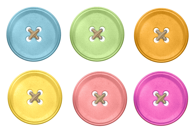 Clothes Button Transparent Isolated Png (orange, black, silver)