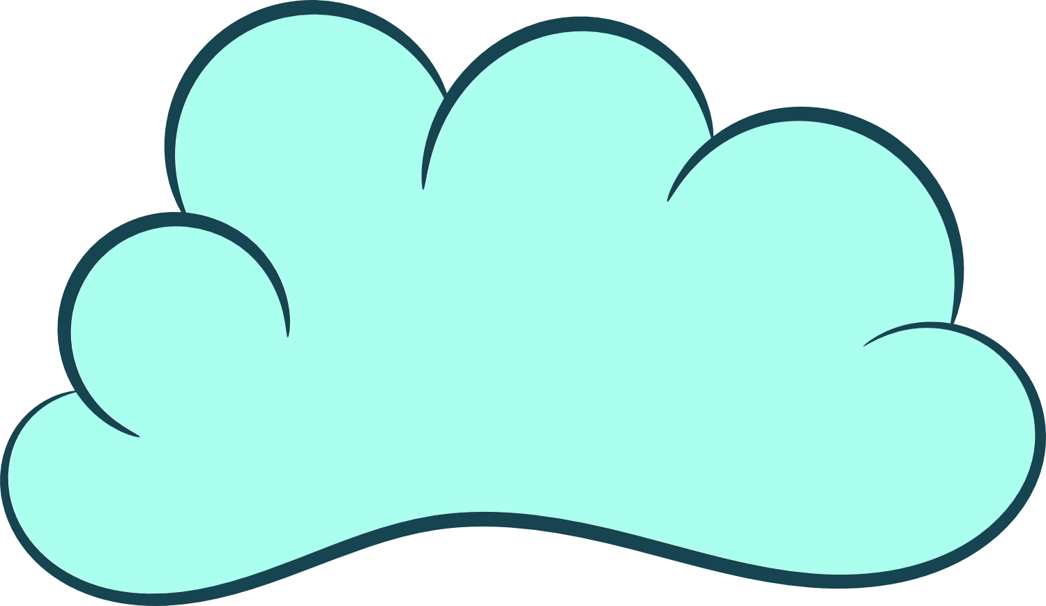 Cloud Cartoon Png Photo (white, mint)