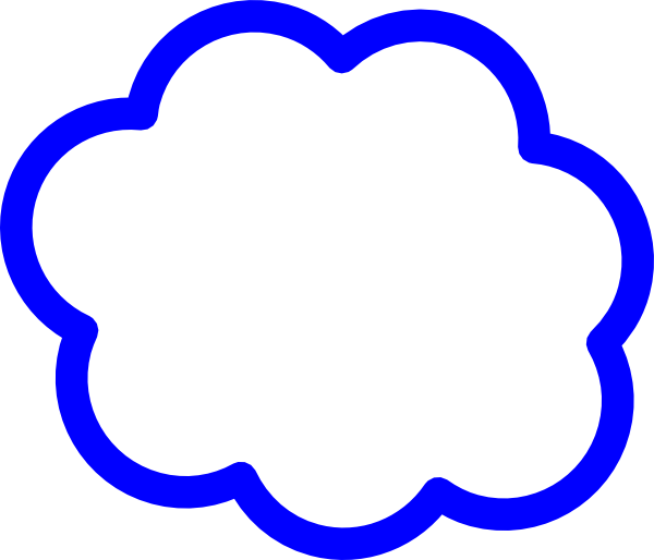 Cloud Frame Png File (lavender, blue, white)