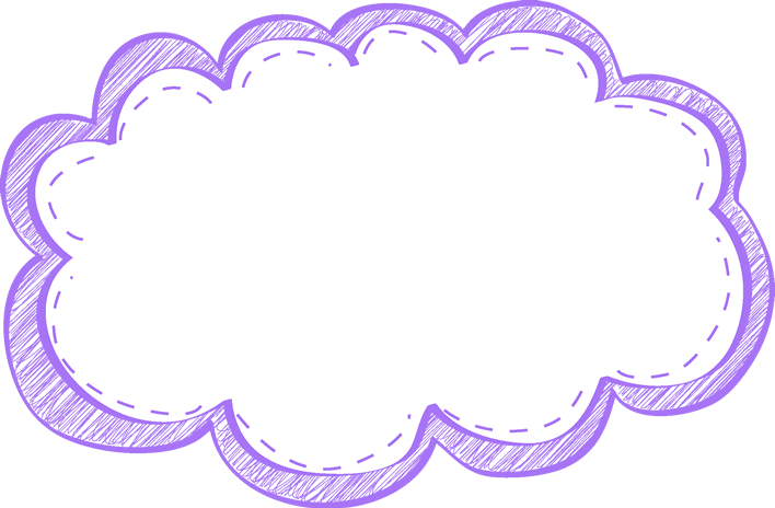 Cloud Frame Png Picture (white, plum)