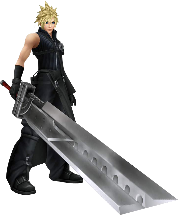 Cloud Strife Png File (black)