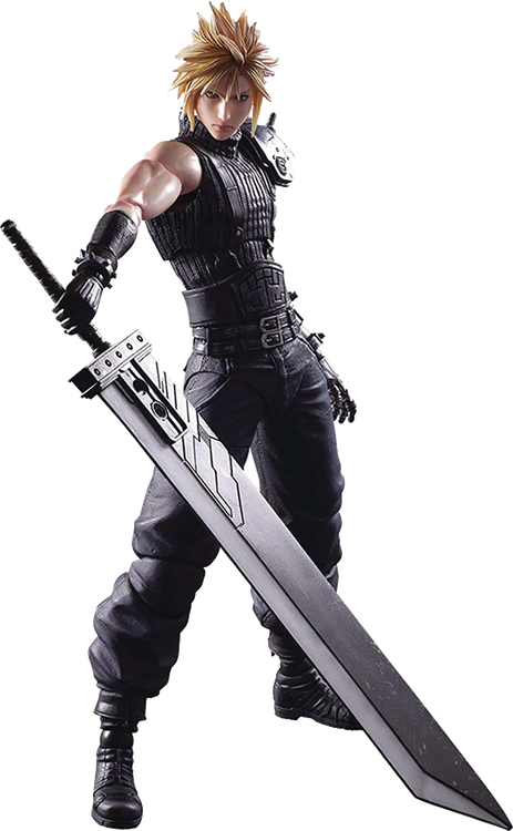 Cloud Strife Png Free Download (black)