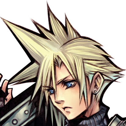 Cloud Strife Png Hd (black)