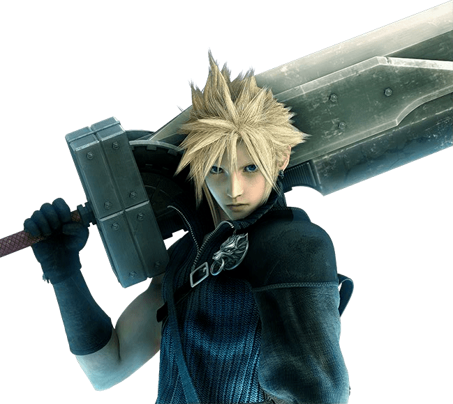 Cloud Strife Png Image (gray, black)