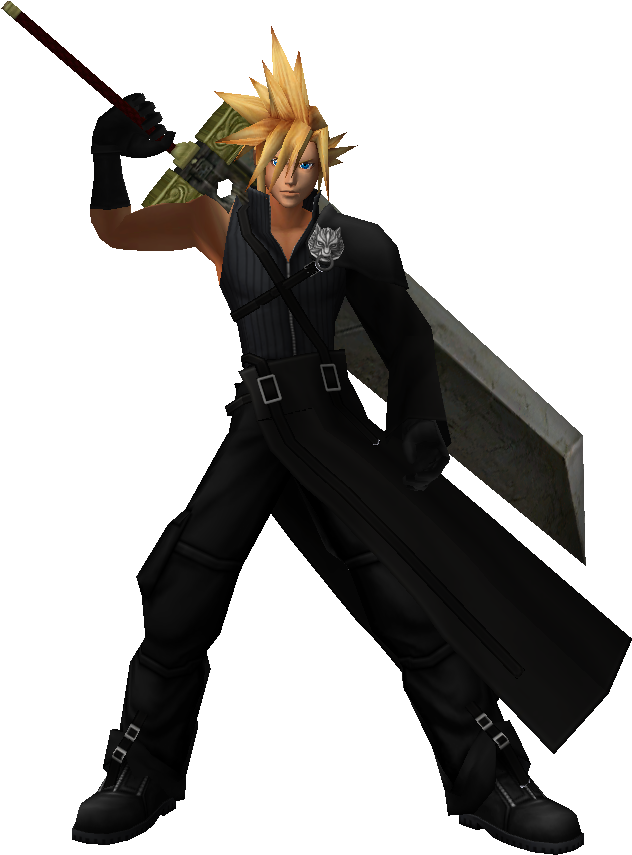 Cloud Strife Png Pic (black)