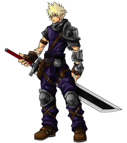 Cloud Strife Png Picture (black)