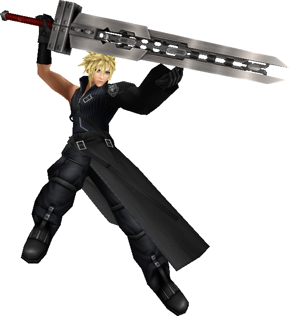 Cloud Strife Png Transparent Image (gray, black)