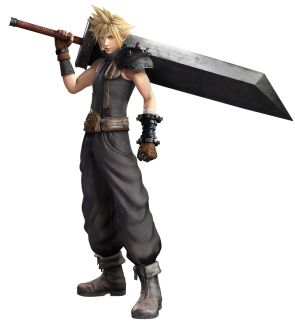 Cloud Strife Png Transparent (black)