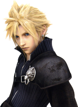 Cloud Strife Transparent Png (black)