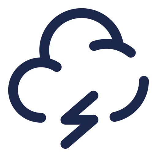 Cloud Bolt Minimalistic Free Png Icon Download (navy, black)