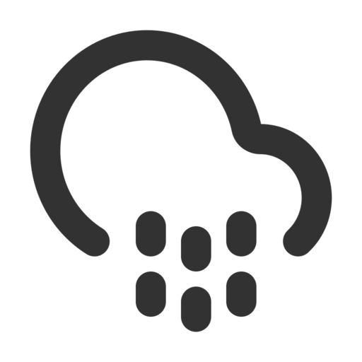 Cloud Drizzle Free Png Icon Download (black)