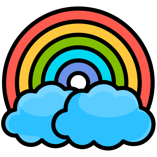 Cloud Forecast Rainbow Weather Free Transparent Png Icon Download (olive, greenish blue, salmon, black, gold)